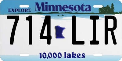 MN license plate 714LIR