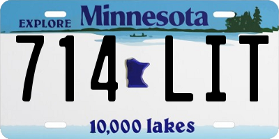 MN license plate 714LIT