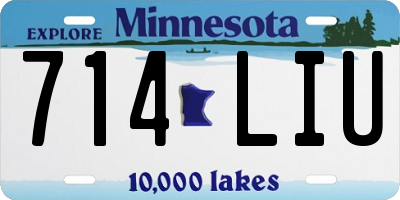 MN license plate 714LIU