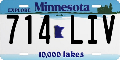 MN license plate 714LIV