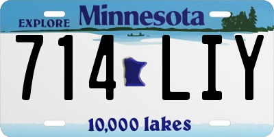 MN license plate 714LIY
