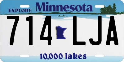 MN license plate 714LJA