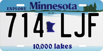 MN license plate 714LJF