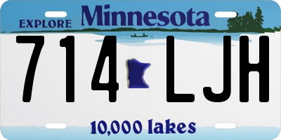 MN license plate 714LJH