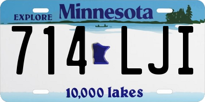 MN license plate 714LJI