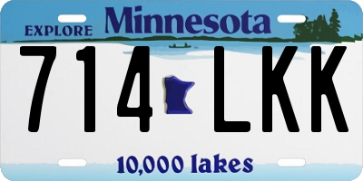 MN license plate 714LKK