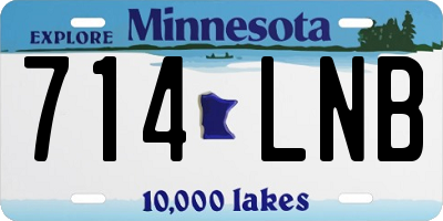 MN license plate 714LNB