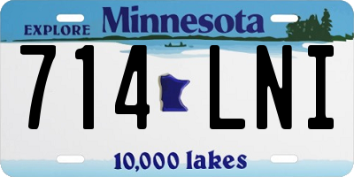 MN license plate 714LNI