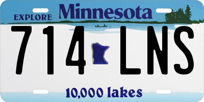 MN license plate 714LNS