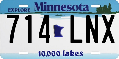 MN license plate 714LNX