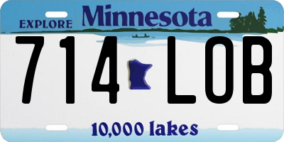 MN license plate 714LOB