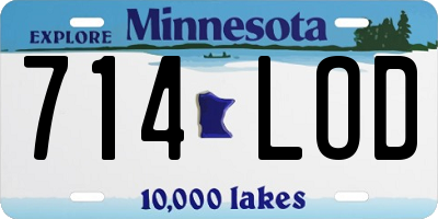 MN license plate 714LOD