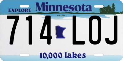 MN license plate 714LOJ