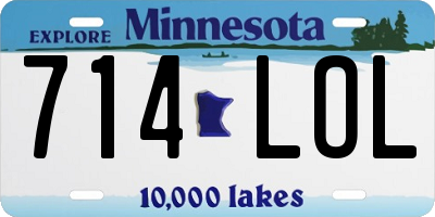MN license plate 714LOL