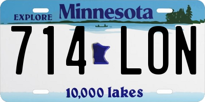 MN license plate 714LON