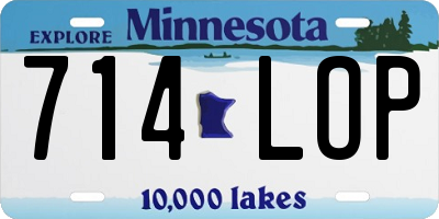 MN license plate 714LOP