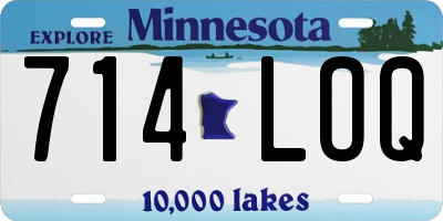 MN license plate 714LOQ