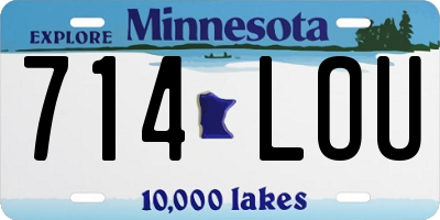 MN license plate 714LOU