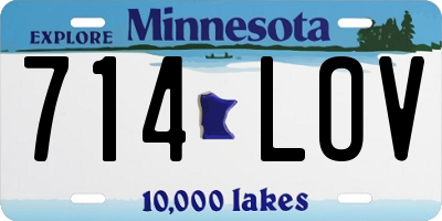 MN license plate 714LOV
