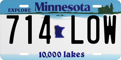 MN license plate 714LOW