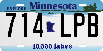 MN license plate 714LPB