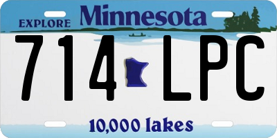 MN license plate 714LPC