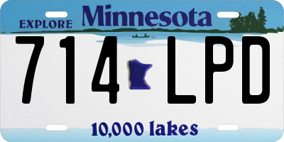 MN license plate 714LPD
