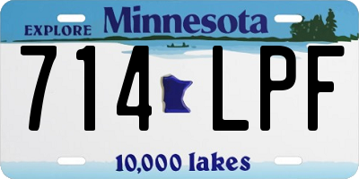 MN license plate 714LPF