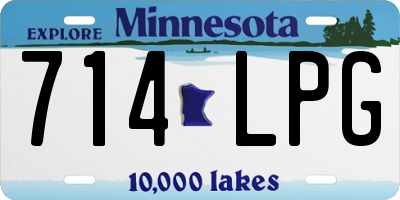 MN license plate 714LPG