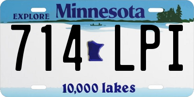 MN license plate 714LPI