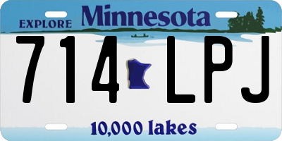 MN license plate 714LPJ
