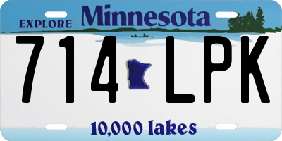 MN license plate 714LPK