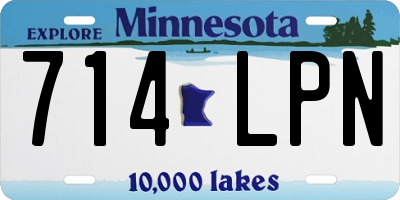 MN license plate 714LPN