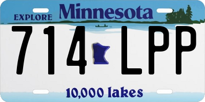 MN license plate 714LPP