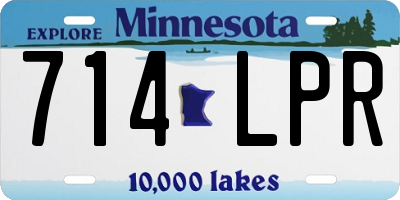 MN license plate 714LPR