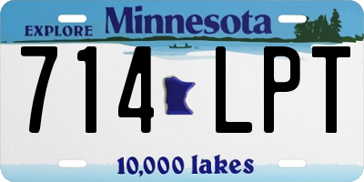 MN license plate 714LPT