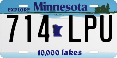 MN license plate 714LPU
