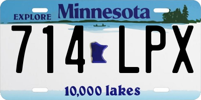 MN license plate 714LPX