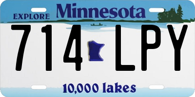 MN license plate 714LPY