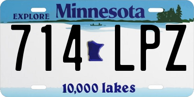 MN license plate 714LPZ
