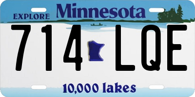 MN license plate 714LQE