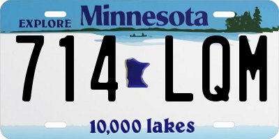 MN license plate 714LQM