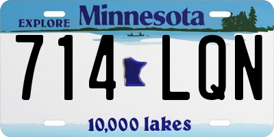 MN license plate 714LQN