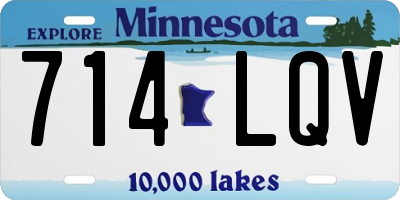 MN license plate 714LQV