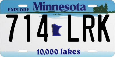 MN license plate 714LRK