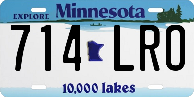 MN license plate 714LRO