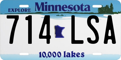MN license plate 714LSA