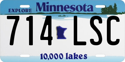 MN license plate 714LSC