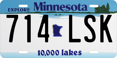 MN license plate 714LSK