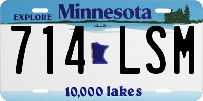 MN license plate 714LSM